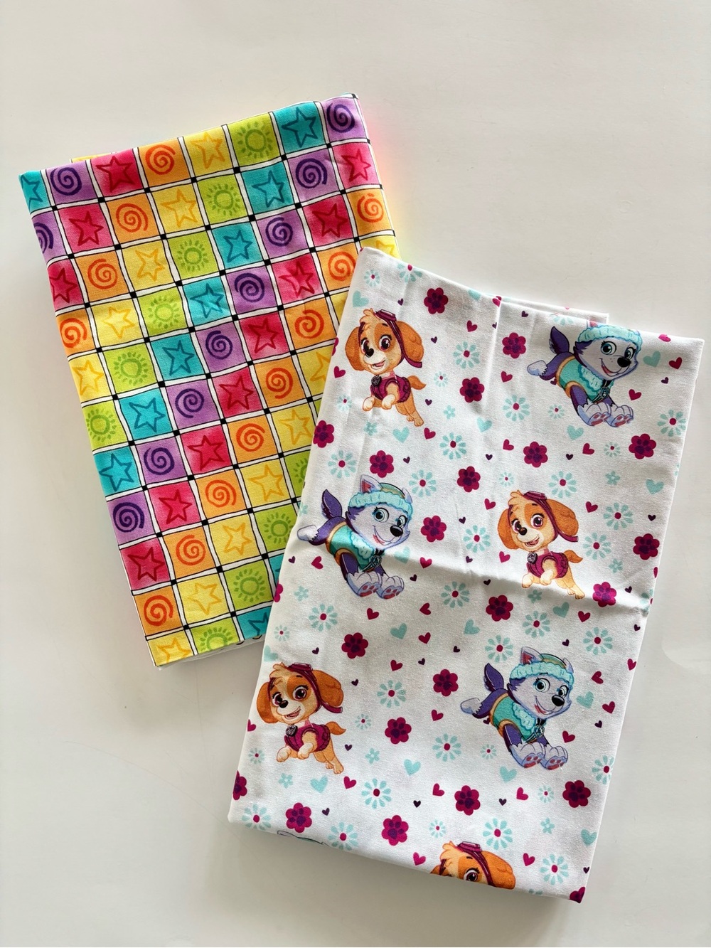 Fabric Bundle Paw Patrol and Bright Colorblock with Sun Stars and Swirls